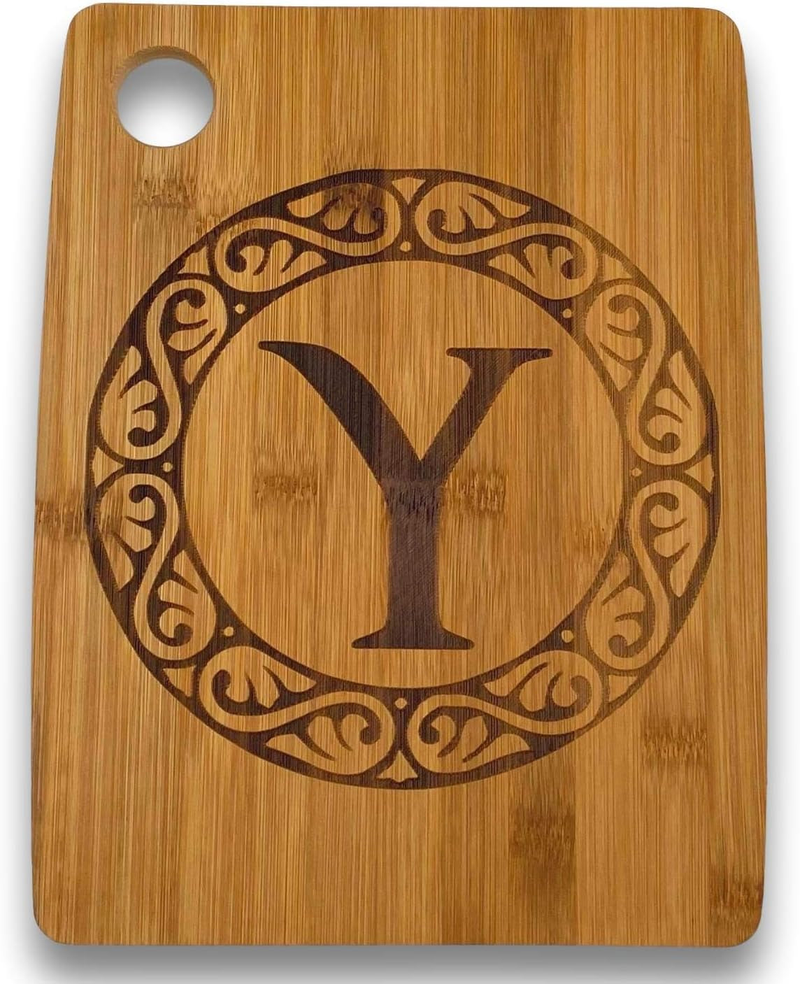 Personalized Cutting Board - Custom Bamboo Gift - Letter Y